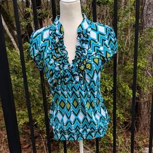 New Heartsoul turquoise multi shirt- Sale!